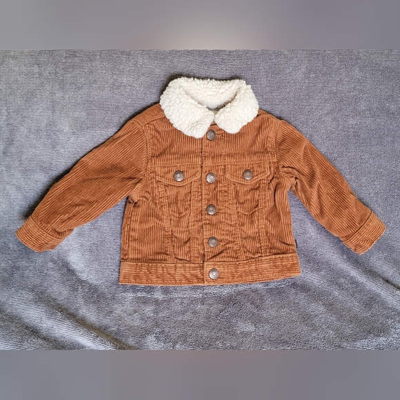 Infant's 6 Month Corduroy Jacket with Sherpa Collar NICE Zero Flaws - Picture 2 of 10